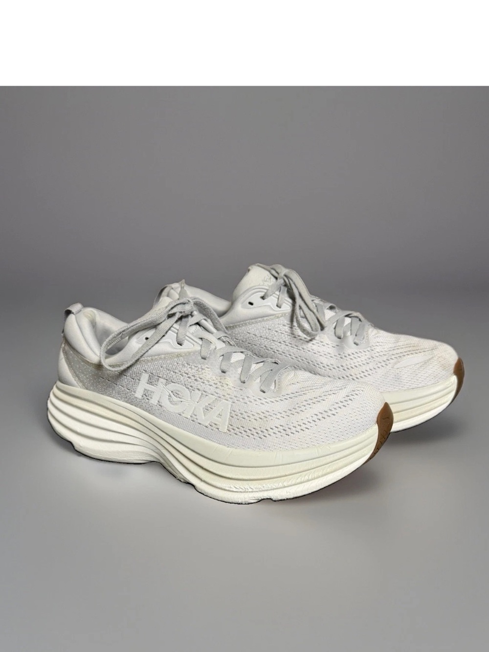 Hoka One One Bondi 8 Women’s Running Shoes Lunar Rock/Nimbus Cloud Size 9B